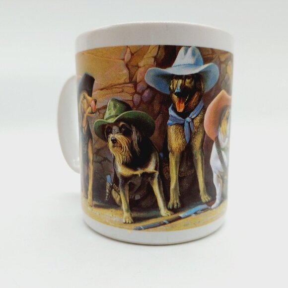 Leanin Tree Western Dog Cowboys Hat Kerchief Bryan Moon Artwork Mug Cup - Picture 4 of 10